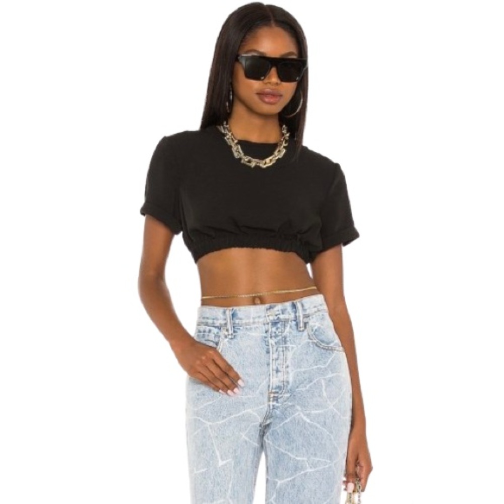 L'Academie Weronika Crop Top in Black